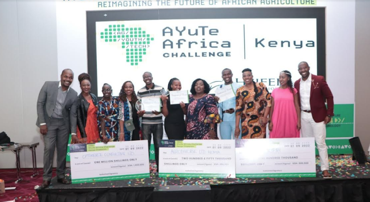 Winners of the Heifer International agri-tech startups challenge