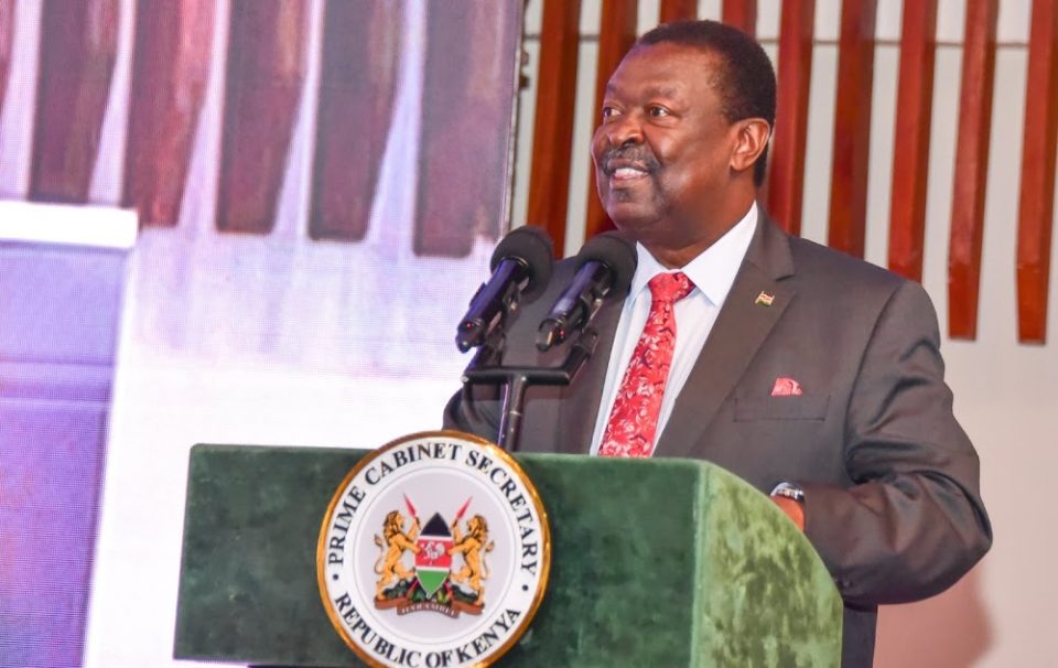 Prime Cabinet Secretary Musalia Mudavadi